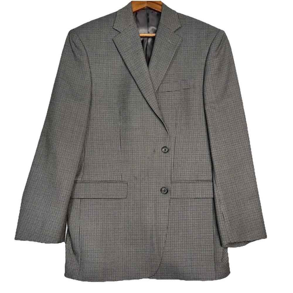 Ralph Lauren Sport Coat Men's 40 Regular Wool Gray Herringbone Macy's READ
